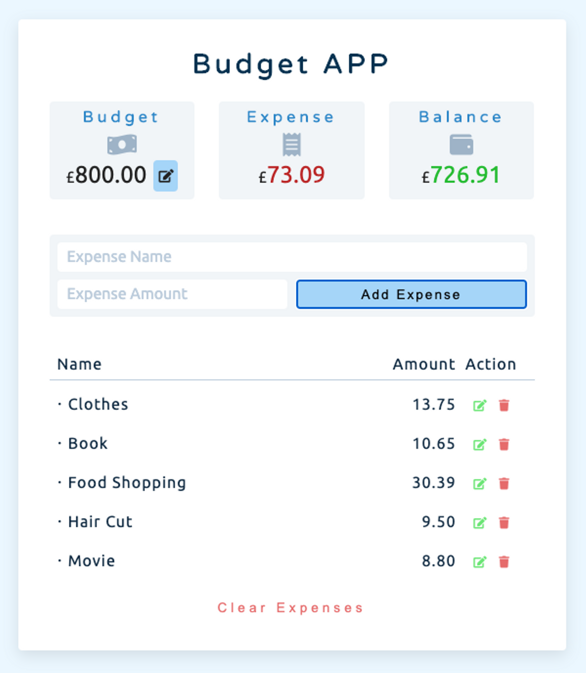 Budget App